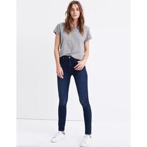 Madewell Womens 10" High Rise Skinny Jeans Size 27 Dark Hayes Wash